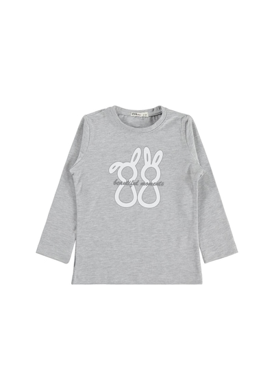 Civil Girls Tavşan Baskılı 2-5 Yaş Sweatshirt - Gri Grimelanj