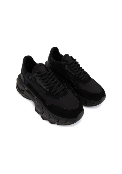 Tamer Tanca Kadın Suni Deri Siyah Sneakers & Spor Ayakkabı 1009 2190 Bn Ayk Sk25-26 Syh/syh Suet Siyah