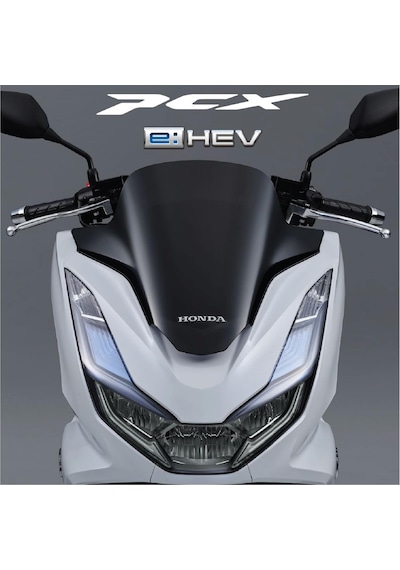 Honda Pcx Ön Far Kaşı Lv Tasarımı Şeffaf Sticker Turuncu
