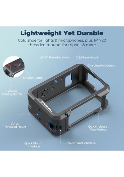 Freewell Djı Osmo Action 6 Creator Pro Cage Siyah