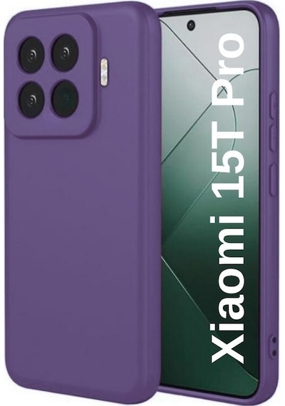 Xiaomi 15t Pro Uyumlu Silikon Kılıf - Kamera Korumalı Esnek Pastel Renk Kapak - Mor Mor