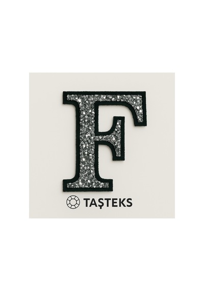Taşlı Ütülenebilen Veya Sticker Olarak Kullanılabilen 6cm F Harfi