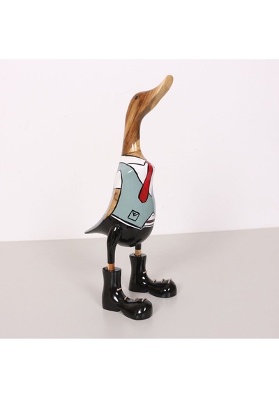 Öğrenci Ördek El Oyması Teak Gövde 41x17x13 Cm