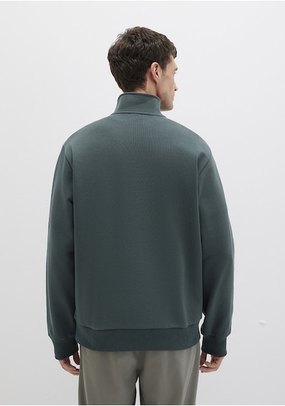 Mavi - Yarı Fermuarlı Yeşil Basic Sweatshirt 0s10419-71598 Yeşil