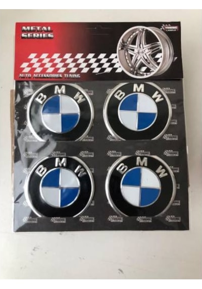 Bmw Jant Göbeği-Yapıştırma-Sticker- 59Mm Ölçü -4 Adet-