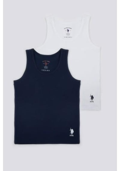 U.S. Polo Assn. U.s Polo Erkek Çocuk 2'li Takım Atlet Beyaz