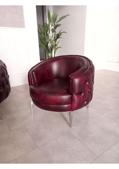Garden House Deri Ofis Büro Koltuğu Imalattan Bordo