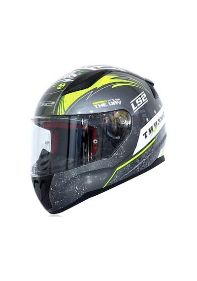 Ls2 Rapid Thunder Titanium-Neon Sari Kask 464331092