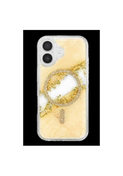Onegif Apple iPhone Uyumlu 17 Lotus Simli Magsafe Kapak - Gümüş İtdark56999