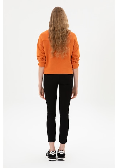 U.S. Polo Assn. Kadın Siyah Toothpick Fit Kanvas Pantolon 50316852-VR046