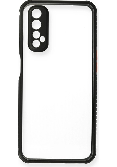 Newface Realme 7 Kılıf Miami Şeffaf Silikon Semeglbl - 75 - Siyah