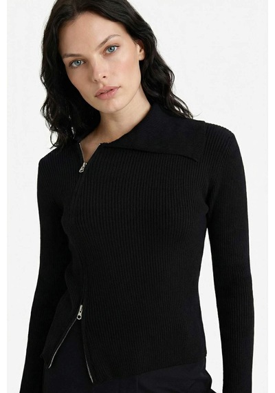 Defacto Slim Fit Dar Kesim Hırka G9075ax25wnbk81 Siyah-bk81
