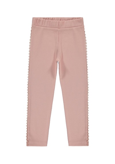 Civil Girls Dantel Detaylı 6-9 Yaş Tayt - Pembe Soft Pudra