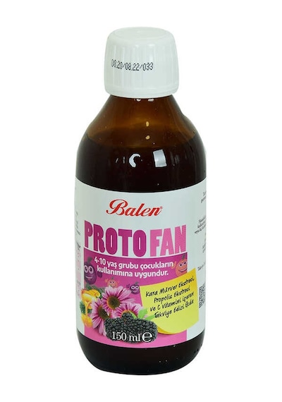 Protofan Kara Mürver Propolis Ekstratlı C Vitaminli Takviye Edici Gıda 150 Ml