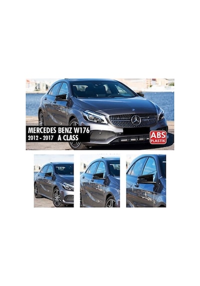 Mercedes W176 A Serisi Yarasa Ayna Batman Ayna Kapak. Parlak Siya