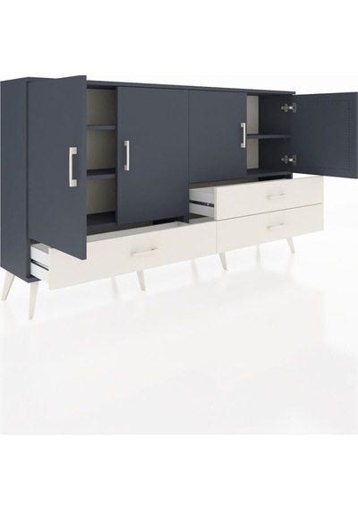 Arges Konsol 5 Raflı 3 Çekmeceli 4 Kapaklı 176x30x99 Antrasit-ant Antrasit-antrasit/aytaşı Arges Konsol 5 Raflı 3 Çekmeceli 4 Kapaklı 176x30x99 Antrasit-ant Antrasit-antrasit/aytaşı