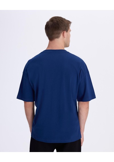 Kappa Authentic Berlo Erkek Mavi Oversize Tişört
