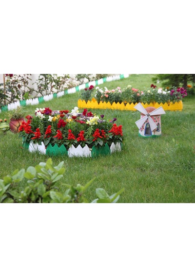 Dekoratif Çit Bahçe Çiti Peyzaj Koruma Çiti Beyaz Renk 408 Cm