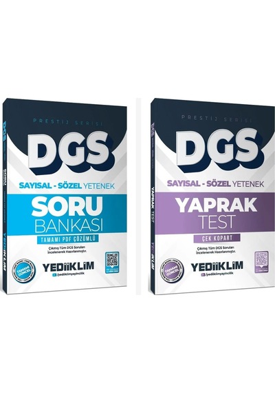 Dgs Prestij Çözümlü Soru Bankası Ve Yaprak Test Seti 2 Kitap Yedi