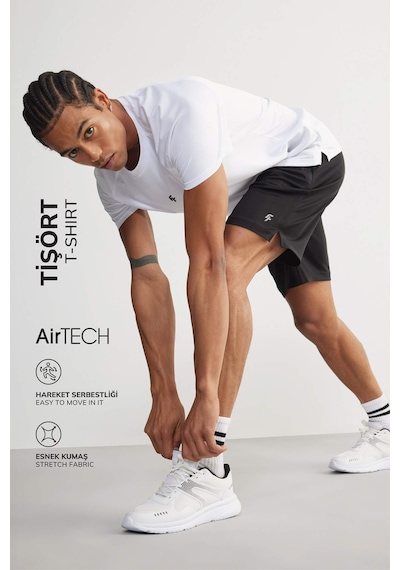 DeFactoFit Hızlı Kuruyan Slim Fit Dar Kesim Bisiklet Yaka Baskılı Sporcu Kısa Kollu Tişört V2887AZ25SPWT34 DeFactoFit Hızlı Kuruyan Slim Fit Dar Kesim Bisiklet Yaka Baskılı Sporcu Kısa Kollu Tişört V2887AZ25SPWT34