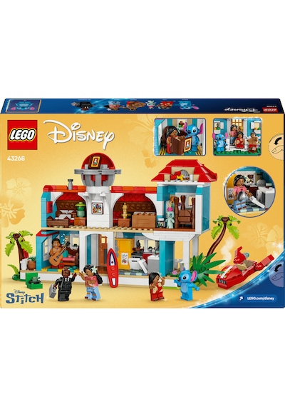LEGO® ǀ Disney Lilo ve Stiç Plaj Evi 43268 - 9 Yaş ve Üzeri Prenses Seven Çocuklar için Yaratıcı Oyuncak Yapım Seti (834 Parça)