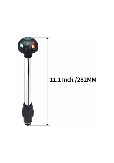 Labarka LED Krom Bayrak Direği İskele Sancak 28 cm 12V