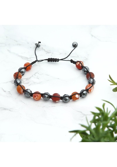 Forenina Erkek Kahverengi Doğal Taş Bileklik Ps1850 Çok Renkli