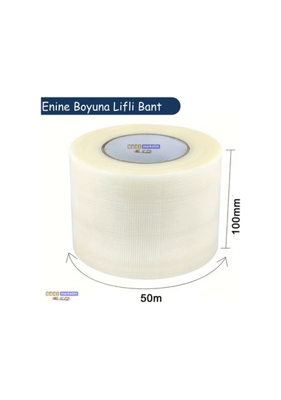 Yırtılmaya Karşı Dirençli, Yüksek Yapışma Gücü Enine Boyuna Lifli Bant 100mmx50mt