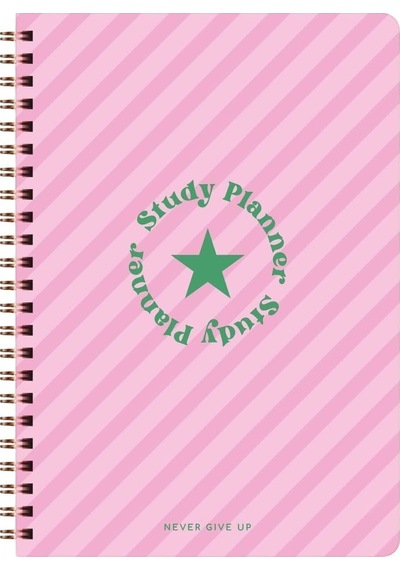 A5 Spiralli Ders Çalışma Planlayıcısı - Study Planner - Sınava Hazırlık Ayt-tyt-kpss-ales-yds Pembe Çok Renkli