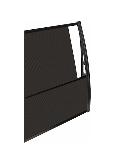 Sundurmagross Lupın Kapı Pencere Üstü Pratik Sundurma 105x480 - Siyah Siyah
