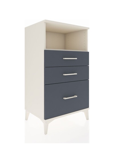 Hyperion Komodin Tek Raflı 3 Çekmeceli 60x44x106 Aytaşı-antrasit Aytaşı