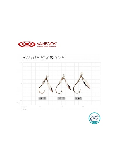 Vanfook Willow Blade Bw-61F Fusso Black  2/0 (1+2 Iğne)