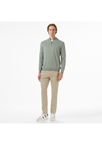 Nautica Erkek Yeşil Classic Fit Kazak Düz S57104t Yeşil