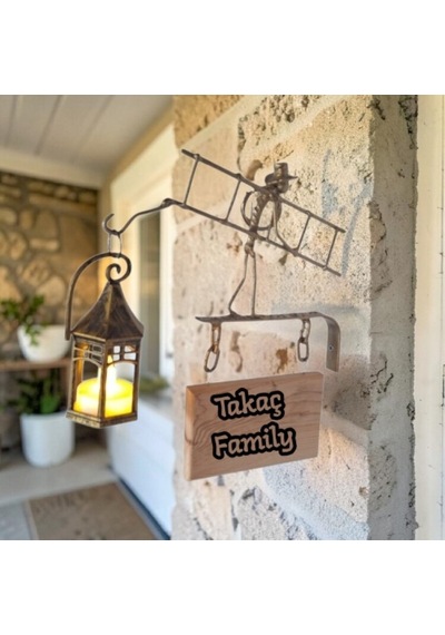 Kişiselleştirilebilir Tabelalı Fener Askısı ve Çiçek Askılığı WH013