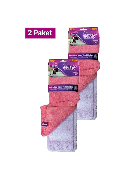 Easy Mikrofiber Temizlik Bezi 2' Li Paket İkili Set Gri