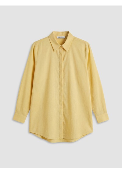 Lcw Everyday Sarı Poplin Kadın Gömlek Tunik