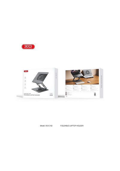 Delux Serisi Cihaz Çalışma Ofis C182 Fanlı Metal 360 Dönebilen 17,3 İnç Standı