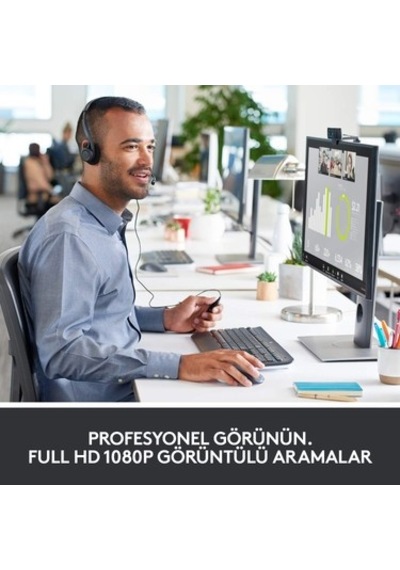 1080p Hd Web Kamerası, Stereo Ses İle Net Görüntü Kalitesi