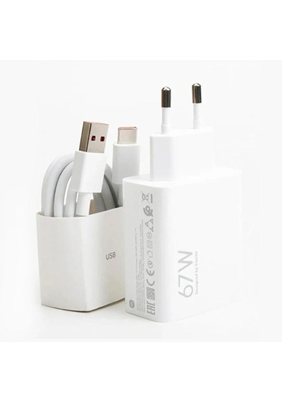 67 W Turbo Hızlı Şarj Seti Usb Type-c Kablo Ve Adaptör