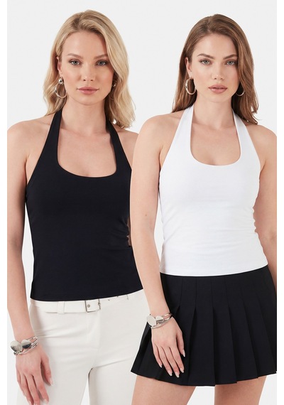 Lela Bayan Bluz 5866664 Siyah-beyaz Siyah-beyaz