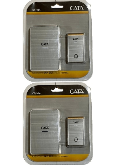 Cata Ct-104 Kablosuz Kapı Zili Gri 2 Adet