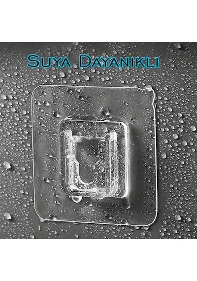 8 Adet Süper Güçlü Şeffaf Çerçeve Askısı Resim Mutfak Kancası Kendinden Yapışkanlı Şeffaf Yapışkan