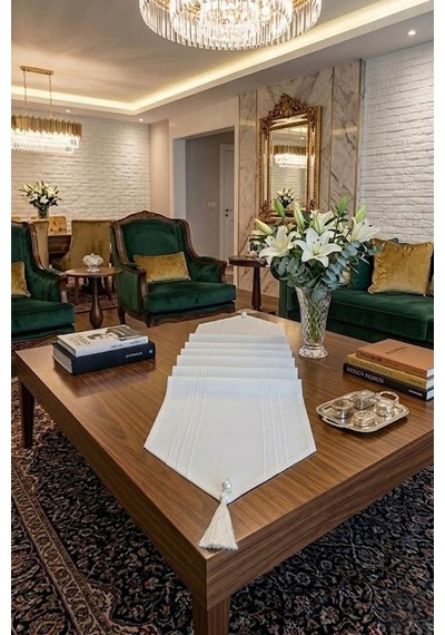Çizgili Tek Runner, Colber Tek Runner 40x140cm Ekru Diğer