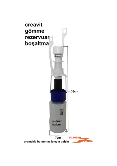 CREAVİT GÖMME REZERVUAR ORTA GÖBEK KLOZET İÇTAKIM BOŞALTMA