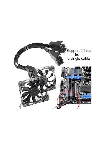 Pwm 4 Pin Fan Çoklayıcı Fan Splitter Fan Çoğaltıcı 4/4 Pin