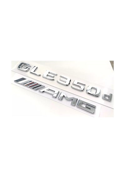 Benz Gle 350d Ve Amg Krom Bagaj Yazısı Seti Üçgen Tip 3m 3d Abs 2'li Set