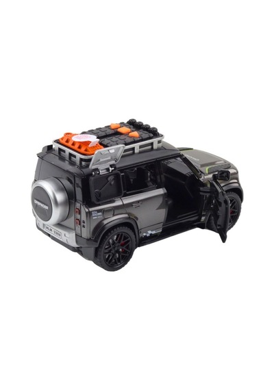 Sesli Işıklı Çek Bırak Oyuncak Araba Defender Model Jip - Kapıları Açılan Lüks Arazi Aracı 17 Cm Çok Renkli