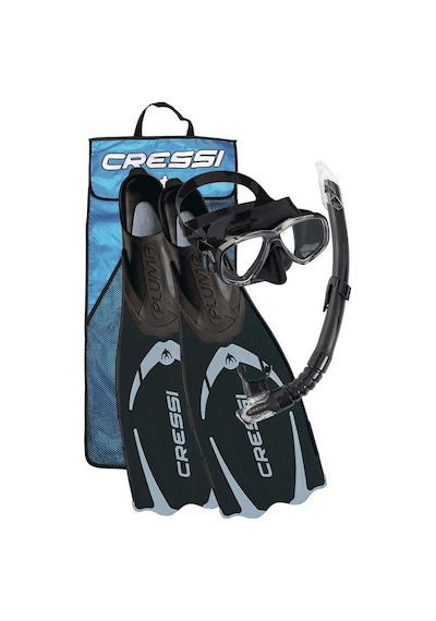 Cressi Pluma Palet Maske Şnorkel Seti Black No:43-44 Çok