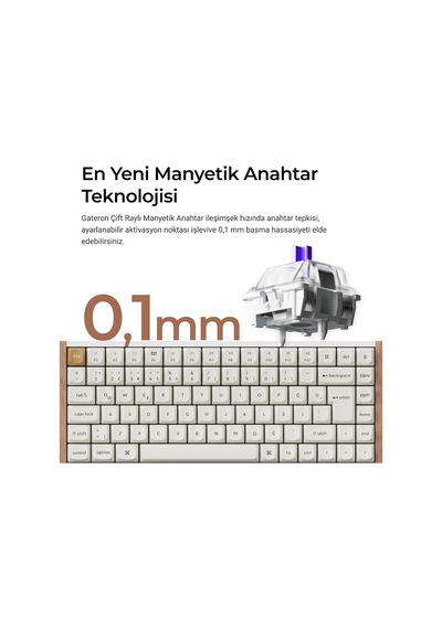 K2 He Kablosuz Manyetik Anahtar Türkçe Klavye Gateron Çift Raylı Manyetik Bulutsu Switch. K2h-q1-tr