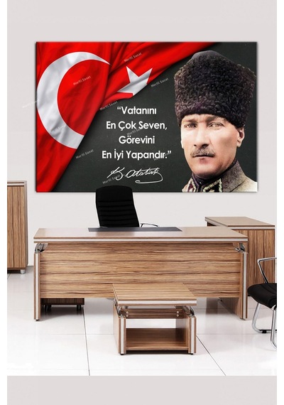 Atatürk Kanvas Tablo Resmi Kurumlara Uygun